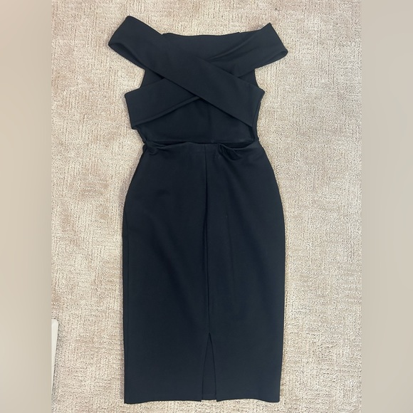 Aritzia Talula Black Bodycon off shoulder dress Size XS - Picture 4 of 8